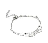 Design infinito da donna in acciaio inox, comodo e regolabile, per tutti i giorni o occasioni speciali, gioielli alla moda per le donne, Misura unica, come descritto