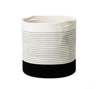 Design innovativo del nostro classico cestino intrecciato realizzato in cotone resistente per offrire soluzioni pratiche per l'organizzazione quotidiana (S)