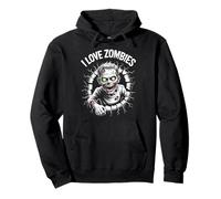 Design inquietante con Mostri Non Morti I Love Zombies Felpa con Cappuccio