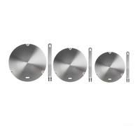 Design intelligente: questa robusta piastra riscaldante magnetica in acciaio inossidabile rende la cottura più facile e piacevole su qualsiasi piano cottura a induzione (A)