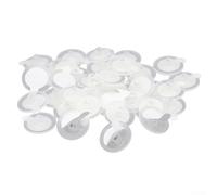 Design intelligente, una confezione da 100 ganci a bottone in plastica trasparente per soffitti che non richiedono alcuna perforazione