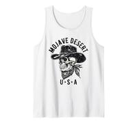 Design Invecchiato a Forma di Teschio da Cowboy del Mojave Desert USA Canotta