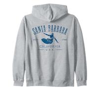 Design Invecchiato per Surf di Santa Barbara California Felpa con Cappuccio