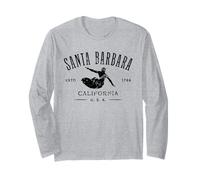 Design Invecchiato per Surf di Santa Barbara California Maglia a Manica