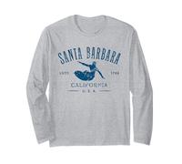 Design Invecchiato per Surf di Santa Barbara California Maglia a Manica