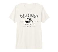Design Invecchiato per Surf di Santa Barbara California Maglietta Premium