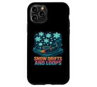 Design invernale in vinile con cumuli di neve e anelli Custodia per iPhone 11 Pro