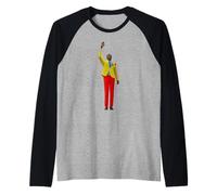Design Ispirato ai Fan del Congo Lumumba - Omaggio con Mano sollevata Maglia con Maniche Raglan