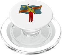 Design ispirato ai fan del Congo Lumumba - Omaggio con mano sollevata PopSockets PopGrip per MagSafe