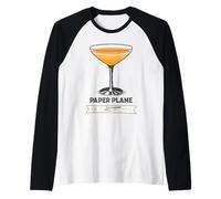 Design ispirato al cocktail di aerei di carta alla moda Maglia con Maniche Raglan