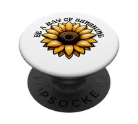 Design ispiratore "Be a Ray of Sunshine" e girasole PopSockets PopGrip Adesivo