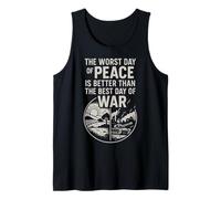 Design ispiratore con Citazione Peace Over War Canotta