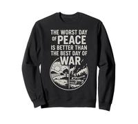 Design ispiratore con Citazione Peace Over War Felpa