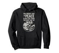 Design ispiratore con Citazione Peace Over War Felpa con Cappuccio