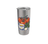Design italiano della cucina dell'aglio dell'olio di oliva del basilico del pomodoro Bicchiere termico in acciaio inox doppia parete