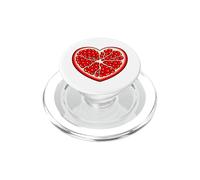 Design Kawaii a forma di cuore con melograno rosso PopSockets PopGrip per MagSafe