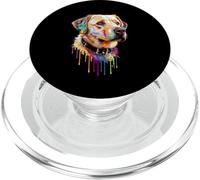 Design labrador colorato a forma di drip-art PopSockets PopGrip per MagSafe