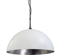 Design Lampada Pendente Bianco Innenschirm Argento Ø50cm H:26cm Artigianale