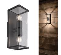 Design LED Esterni XXL Lampada da Parete Grafite Up&down 2x Philips 7W E27