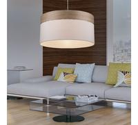 Design LED Soffitto Luce Appesa Illuminazione Dimmer Simil Legno RGB Telecomando [EEK: F]