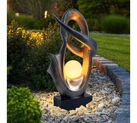 Design LED Solare Lampada Argento Esterno Decorativa Illuminazione Balcone Fuoco