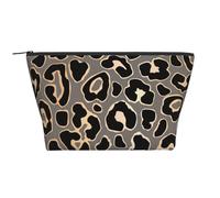 Design leopardato senza cuciture in oro di lusso, Borsa da toilette Borsa per trucco Borsa per cosmetici Borsa da toilette da viaggio portatile