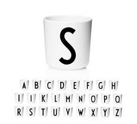 Design Letters Bicchiere Bambino (A-Z) 175 Ml | Tazza Bambini | Bicchiere Neonato 6+ Mesi | Sippy Cup Senza BPS/BPS | Regalo Bambina, Regalo Neonato Maschio, Regalo Neonata, Regalo Battesimo Bimbo