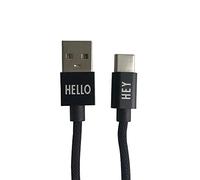 Design Letters Cavo USB Type C 2.0 | Ricarica Rapida Nylon | Caricatore Type C compatibile con iPhone | Certificato CE RoHS | Nylon Cavo USB | Cavo personale | Intrecciato in Nylon Cavo