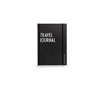 Design Letters Diario di viaggio - Spazio per dieci destinazioni, crea una lista di controllo di viaggio, da visitare ristoranti, negozi e luoghi di interesse, copertina rigida con elastico per