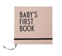 Design Letters Il primo libro del bambino | Libro di attività con carte e busta Milestone per 1 anno | Regalo per la festa del bambino | Libro di carta senza legno | diario di viaggio 25x25 cm