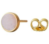 Design Letters Orecchini a perno con opale rosa (oro), argento Sterling, taglia unica