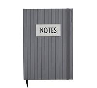 Design Letters Quaderno classico (grigio) - Taccuino alla moda per pensieri personali, lavoro o schizzi, per scuola e lavoro, carta a righe senza legno, 146 pagine, L 21 x P 14,8 cm