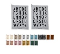 Design Letters Strofinacci Cucina 100% cotone canovacci cucina |asciugamani asciugapiatti Set di 2 strofinacci decorativi | 60x44 cm Stracci Cucina |Asciugamani da cucina Lavabile Certificato Oeko-Tex