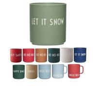 Design Letters Tazze Natalizie Let It Snow | Tazzine Caffe Perfetto come Regali Natale & Natale Decorazioni | Porcellana Tazze Colazione con Lettere Incise | Tazza Cappuccino Idee Regalo Natale