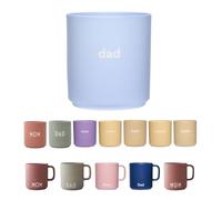 Design Letters Tazzine Caffe DAD | Tazza Papà | Tazze Colazione Porcellana | Regalo Papà | Tazzine Caffe Particolari | Tazza Cappuccino con Lettere Incise | Tazze da The Lavabile lavastoviglie 250 Ml