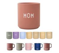 Design Letters Tazzine Caffe MOM | Regalo Mamma | Tazza Mamma | Tazzine Caffe Particolari | Tazze Colazione Porcellana | Tazza Cappuccino con Lettere Incise| Tazze da The Lavabile lavastoviglie 250 Ml