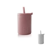 Design Letters Travel Tazza A prova di perdita | Bicchiere con coperchio e cannucce 330 ml| tazza da caffè riutilizzabile| Tazza di caffè| Attrezzatura da viaggio per contenere bevande calde Senza BPA