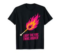 Design Light The Fire Twirl - Fiamma Fluorescente Maglietta