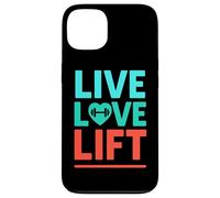 Design Live Love Lift Gym Fitness sollevamento pesi Custodia per iPhone 13