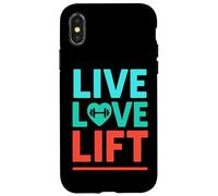 Design Live Love Lift Gym Fitness sollevamento pesi Custodia per iPhone X/XS