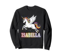 Design Magico con Nome di Isabella e Unicorno Felpa