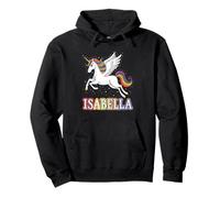 Design Magico con Nome di Isabella e Unicorno Felpa con Cappuccio