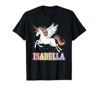 Design Magico con Nome di Isabella e Unicorno Maglietta