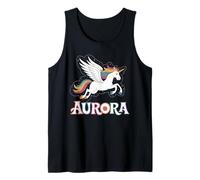 Design magico con unicorno aurora e nome della ragazza Canotta