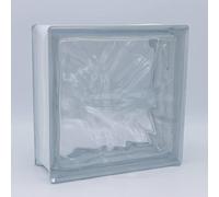 Design mattone di vetro nuvola chiaro lucido 19x19x8 cm - 10 pezzi