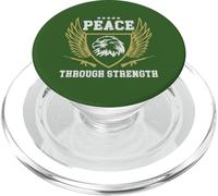 Design militare patriottico per la pace attraverso la forza PopSockets PopGrip per MagSafe
