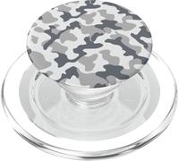 Design mimetico urbano bianco, look moderno grigio militare PopSockets PopGrip per MagSafe