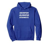 Design Minimalista con Lettere dell'alfabeto Felpa con Cappuccio, Unisex per Adulti, Blu Reale, L