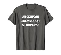Design Minimalista con Lettere dell'alfabeto Maglietta, Uomo, Asfalto, L