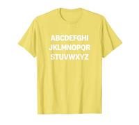Design Minimalista con Lettere dell'alfabeto Maglietta, Uomo, Limone, L